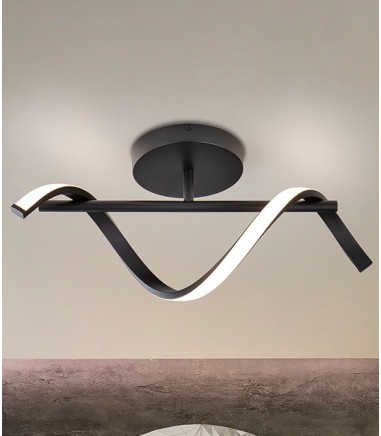 Aplique de pared Boa negro - Schuller