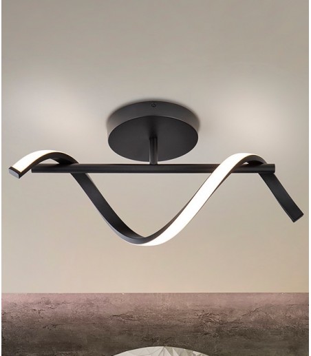 Aplique de pared Boa negro - Schuller