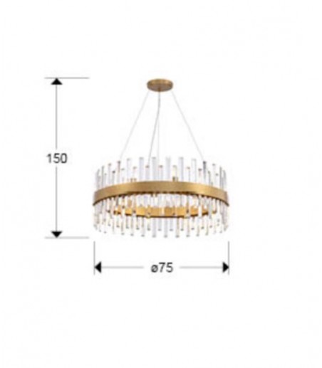 Lámpara 18L Grace oro D75 - Schuller