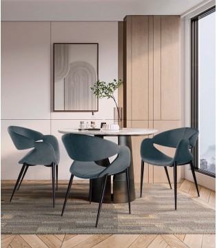 Sillón Giro azul oscuro, negro - Schuller