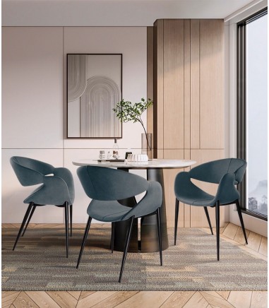 Sillón Giro azul oscuro, negro - Schuller