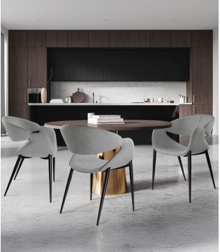 Sillón Giro gris claro, negro - Schuller 2