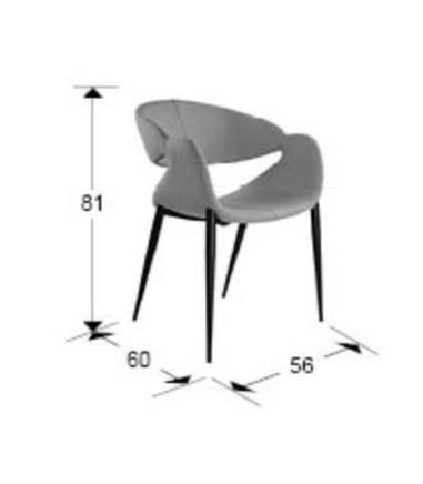 Sillón Giro gris claro, negro - Schuller