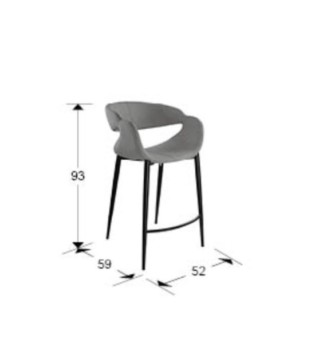 Taburete Giro gris claro, negro - Schuller 2