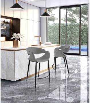 Taburete Giro gris claro, negro - Schuller