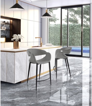 Taburete Giro gris claro, negro - Schuller