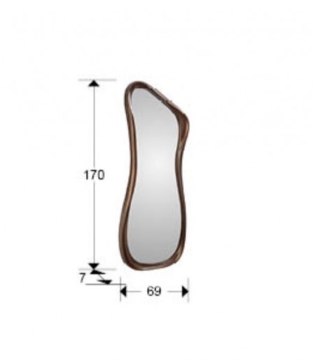 Espejo de pared Gina bronce oscuro - Schuller