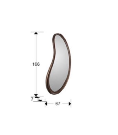 Espejo de pared Brigitte bronce oscuro - Schuller