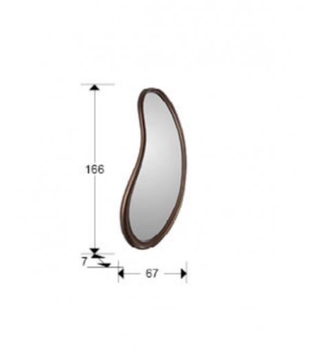 Espejo de pared Brigitte bronce oscuro - Schuller