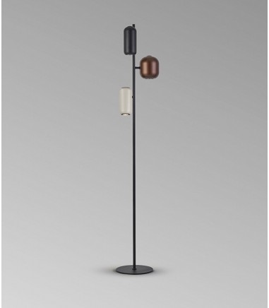 Lámpara de pie Nimes 3L negro colores - Schuller