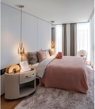 Lámpara colgante Venize 1L cobre ambar - I3 2