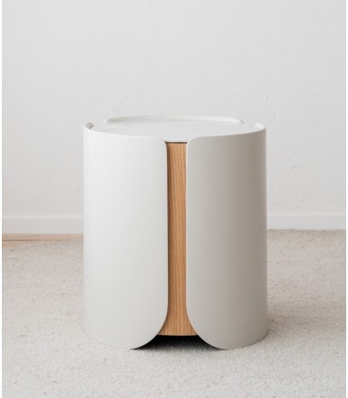 Mesa auxiliar N. 50 gris cerámico blanco - VP Interiorismo