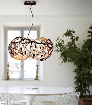 Lámpara 5 luces NARISA 47cm oro rosa - Schuller 2
