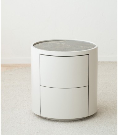 Mesa auxiliar N. 92 gris y tapa cerámica - VP Interiorismo