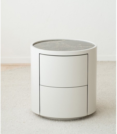 Mesa auxiliar N. 92 gris y tapa cerámica - VP Interiorismo
