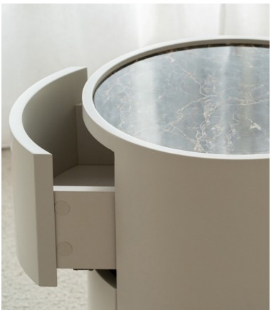 Mesa auxiliar N. 92 gris y tapa cerámica - VP Interiorismo