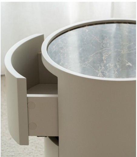 Mesa auxiliar N. 92 gris y tapa cerámica - VP Interiorismo