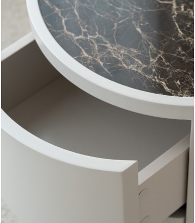 Mesa auxiliar N. 92 gris y tapa cerámica - VP Interiorismo