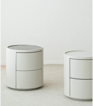 Mesa auxiliar N. 92 gris y tapa cerámica - VP Interiorismo