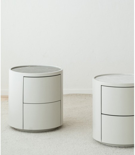 Mesa auxiliar N. 92 gris y tapa cerámica - VP Interiorismo