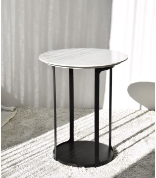 Mesa auxiliar N. 30 blanco y negro - VP Interiorismo