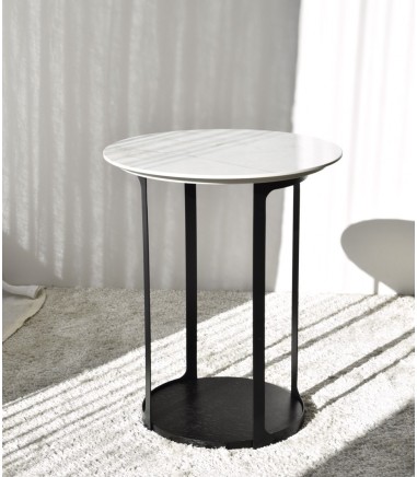 Mesa auxiliar N. 30 blanco y negro - VP Interiorismo