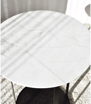 Mesa auxiliar N. 30 blanco y negro - VP Interiorismo 2