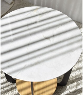 Mesa auxiliar N. 17 blanco roble natural - VP Interiorismo 2