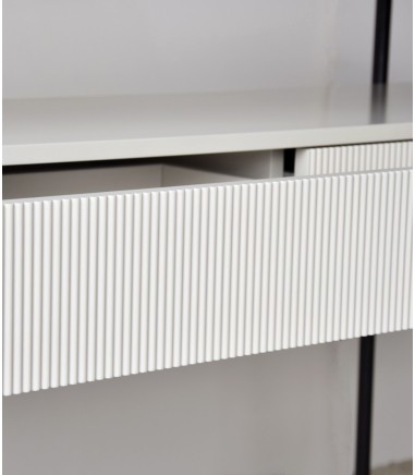 Consola N.24 cerámico blanco y gris - VP Interiorismo