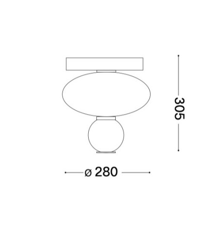 Plafón de techo interior Lumiere - 2pl - Ideal Lux