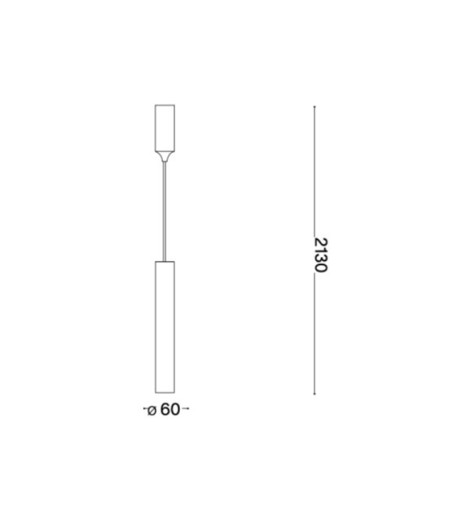 Lámpara de techo colgante Tube blanco - SP D6 - Ideal Lux