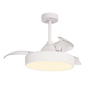 Ventilador de techo con luz y mando Alaska Mini blanco 91cm - Mantra