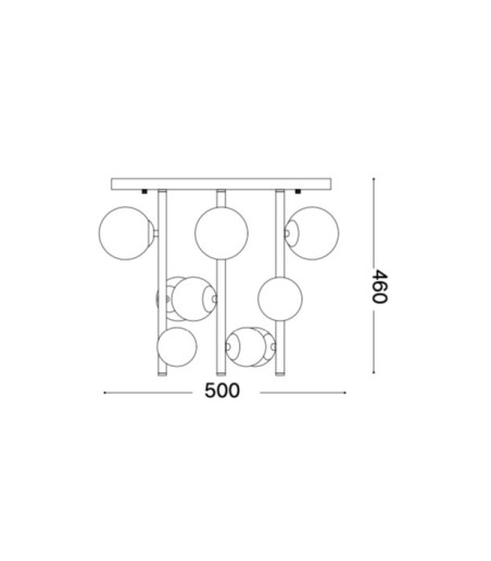 Lámpara de techo Perlage blanco - PL9 - Ideal Lux