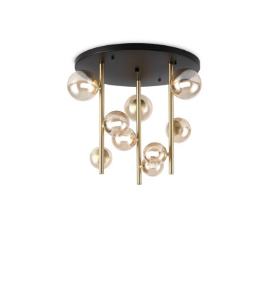 Lámpara de techo Perlage ámbar - PL9 - Ideal Lux