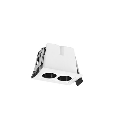 Foco empotrable LED mini Blau2 negro 6W rectangular 68x45 - Mantra