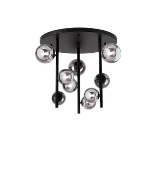 Plafón de techo Perlage gris - PL9 - Ideal Lux