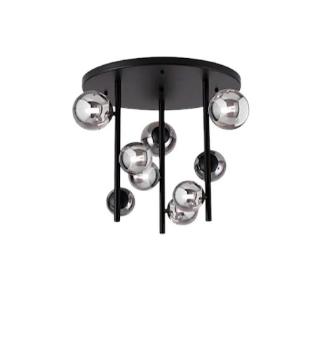 Plafón de techo Perlage gris - PL9 - Ideal Lux