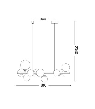 Lámpara de techo lineal Perlage gris - SP10 - Ideal Lux 2