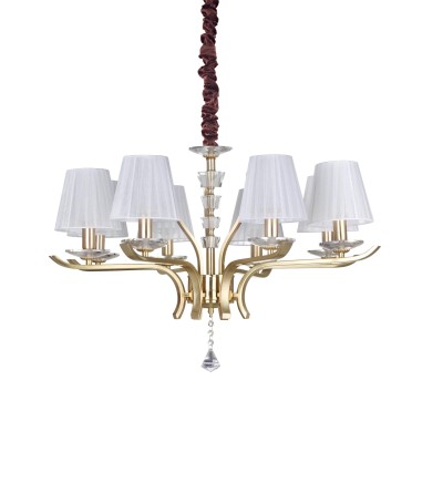 Lámpara de techo colgante Pegaso latón - sp8 - Ideal Lux