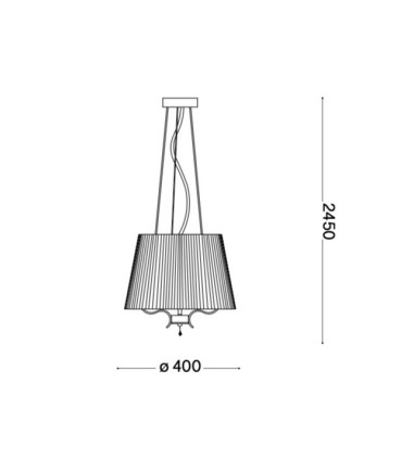 Lámpara de techo colgante Pegaso latón - sp3 - Ideal Lux