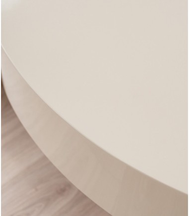 Mesa centro Obi lacado beige y nogal - VP Interiorismo