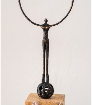 Escultura Aro N.1 metal y mármol - VP Interiorismo 2