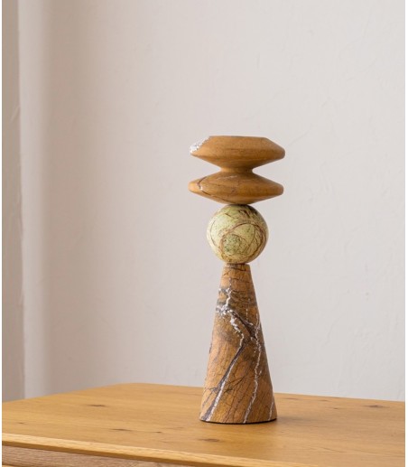 Candelabro Ceibe N1 mármol marrón verde - VP Interiorismo