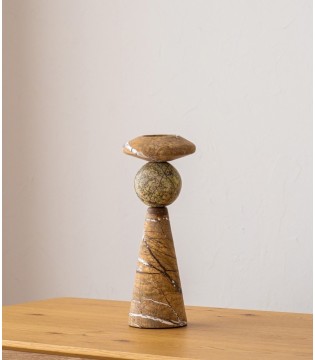 Candelabro Ceibe N2 mármol marrón verde - VP Interiorismo 2