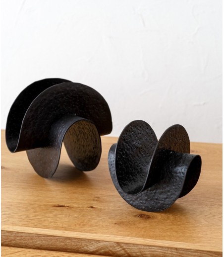 Set 2 esculturas Onda bronce envejecido - VP Interiorismo