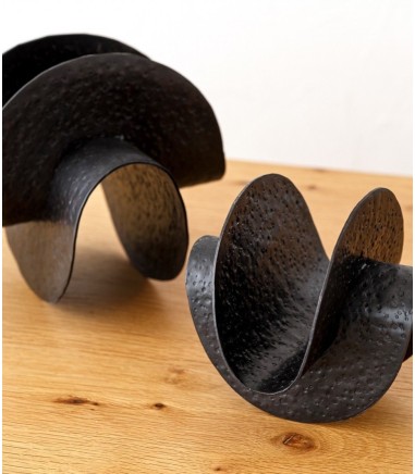 Set 2 esculturas Onda bronce envejecido - VP Interiorismo