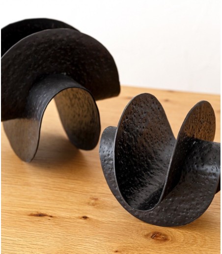 Set 2 esculturas Onda bronce envejecido - VP Interiorismo