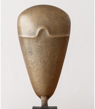 Escultura col. Máscara metal oro viejo negro  - VP Interiorismo 2