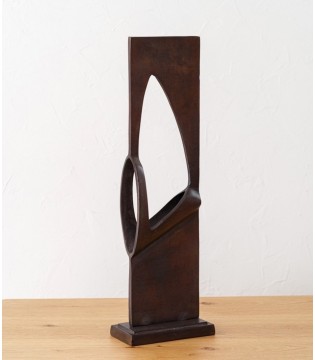 Escultura abstracta metal acabado óxido  - VP Interiorismo