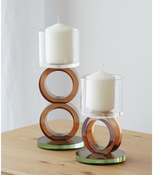 Candelabro de cristal Ouro pequeño - VP Interiorismo 2